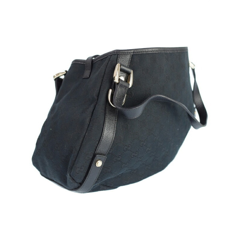 Gucci bag Abbey line black GG shoulder canvas denim